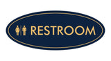 Signs ByLITA Oval Unisex Restroom Sign