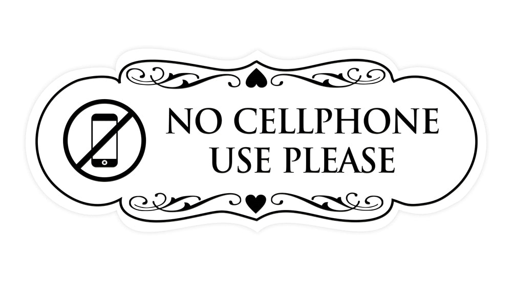 Signs ByLITA Designer No Cellphone Use please Sign