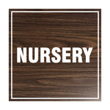 Square Nursery Sign with Adhesive Tape, Mounts On Any Surface, Weather Resistant