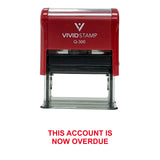 Red THIS ACCOUNT IS NOW OVERDUE Self Inking Rubber Stamp