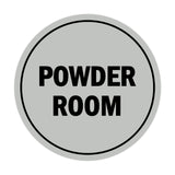 Signs ByLITA Circle Powder Room Sign