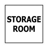 White Signs ByLITA Square Storage Room Sign