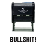 Black BULLSHIT! Self Inking Rubber Stamp