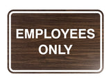 Signs ByLITA Classic Framed Employees Only Sign
