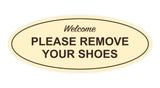 Signs ByLITA Oval Please Remove Your Shoes Sign