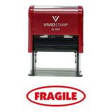 Red Fragile Office Self-Inking Office Rubber Stamp