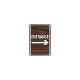 Signs ByLITA Portrait Round Entrance Right Arrow Sign with Adhesive Tape, Mounts On Any Surface, Weather Resistant, Indoor/Outdoor Use