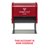 Red THIS ACCOUNT IS NOW OVERDUE Self Inking Rubber Stamp