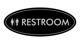Signs ByLITA Oval Restroom Sign