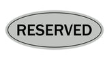 Oval Reserved Sign