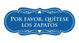 Signs ByLITA Designer Spanish Por favor, quítese los zapatos Sign