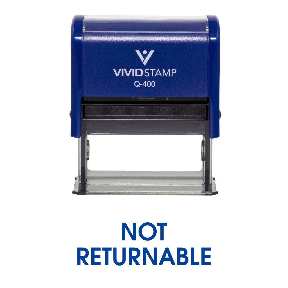 Blue Not Returnable Office Self Inking Rubber Stamp