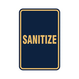 Portrait Round Sanitize Sign