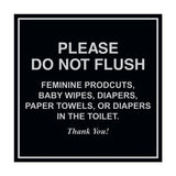 Signs ByLITA Square please do not flush etiquette Sign