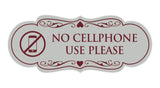 Signs ByLITA Designer No Cellphone Use please Sign