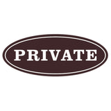 Oval PRIVATE Sign