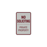 Portrait Round No Soliciting Private Property Sign