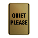 Portrait Round Quiet Please Sign