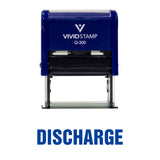 Blue Discharge Self Inking Rubber Stamp