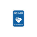 Portrait Round Wash Hands For Disease Control Sign