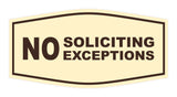 Fancy No Soliciting No Exceptions Sign
