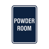 Signs ByLITA Portrait Round Powder Room Sign with Adhesive Tape, Mounts On Any Surface, Weather Resistant, Indoor/Outdoor Use