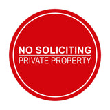 Signs ByLITA Circle No Soliciting Private Property Sign