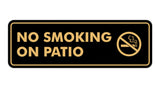Standard No Smoking On Patio Sign