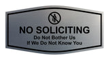 Fancy No Soliciting Do Not Bother Us If We Do Not Know You Wall or Door Sign
