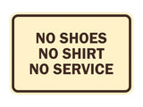 Signs ByLITA Classic Framed No Shoes No Shirt No Service