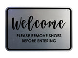 Signs ByLITA Classic Framed Welcome please remove shoes before entering