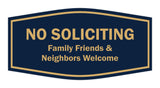 Fancy No Soliciting Family Friends & Neighbors Welcome Wall or Door Sign