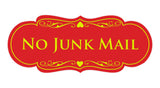 Signs ByLITA Designer No Junk Mail Sign