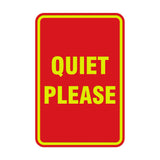 Portrait Round Quiet Please Sign