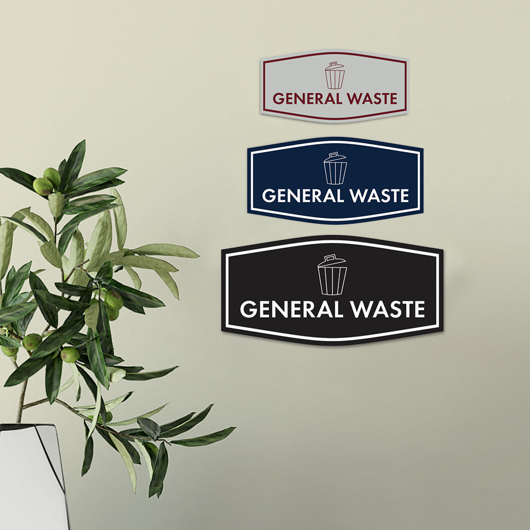 Fancy General Waste Wall or Door Sign