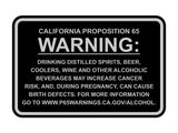 Signs ByLITA Classic Framed California Proposition 65 Sign Alcoholic Beverages