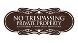 Signs ByLITA Designer No Trespassing Private Property Sign All Deliveries to Main House Front Door Sign