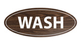 Oval Wash Sign