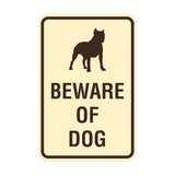 Portrait Round Beware Of Dog Sign