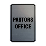 Signs ByLITA Portrait Round Pastors Office Sign