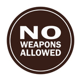 Signs ByLITA Circle No Weapons Allowed Sign
