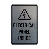 Portrait Round Electrical Panel Inside Sign
