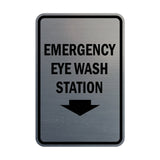 Portrait Round Emergency Eye Wash Station Sign