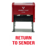 Red RETURN TO SENDER Classic Self Inking Rubber Stamp