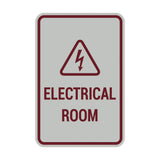 Portrait Round Electrical Room Sign