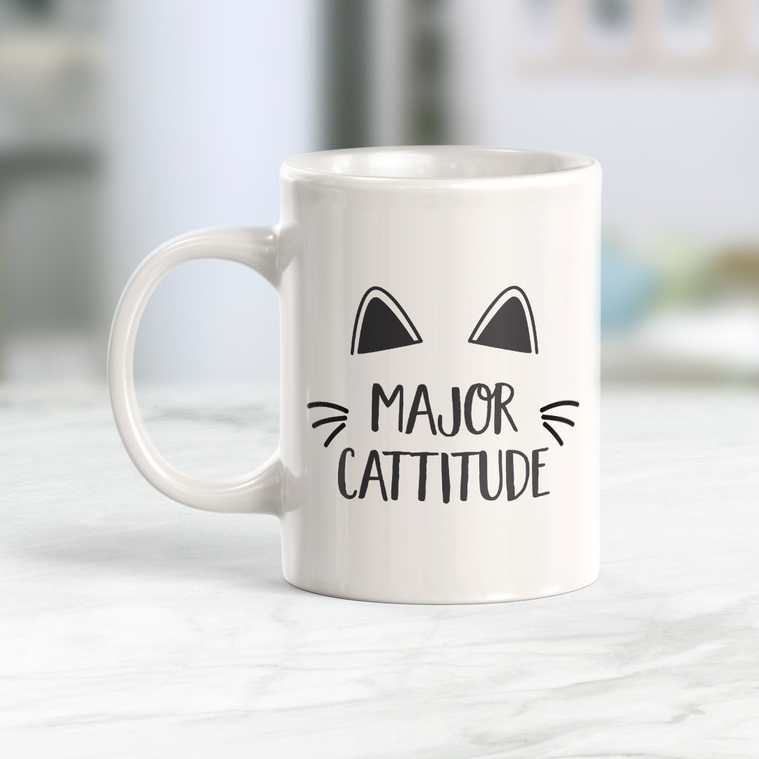 Major Cattitude 11oz Coffee Mug - Funny Novelty Souvenir