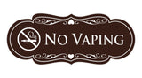 Signs ByLITA Designer No Vaping Sign