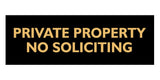 Signs ByLITA Basic Private Property No Soliciting Sign