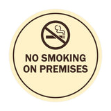 Signs ByLITA Circle No Smoking on Premises Sign