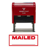 Red Mailed Self-Inking Office Rubber Stamp